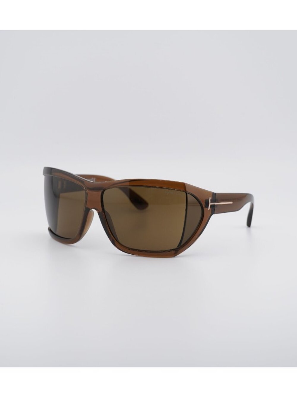 Tom Ford Sedgewick FT0402 48E Sunglasses Brown Geometric Frame, Brown Lenses